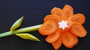 carrots in the shape of a flower