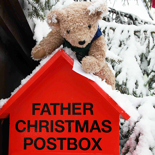 Binky Bear Posts his letter to Father Christmas