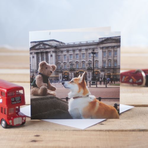 Binky & Rudi at Buckingham Palace Greetings Card