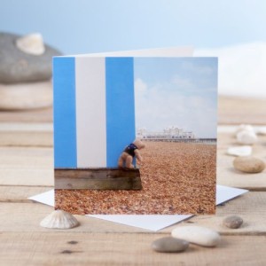 Binky’s Beach Hut Greetings Card